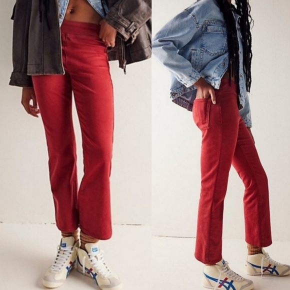 NWT Free People In My Feelings Mid Rise Crop Boot Pants Size Small Retail $128 - Picture 1 of 6